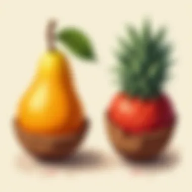 Understanding Botanical Structures: Nuts vs. Fruits Illustration depicting the botanical structure of a nut compared to a fruit