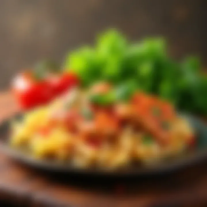 Close-up of the key ingredients used in Cajun Chicken Pasta, highlighting freshness and quality