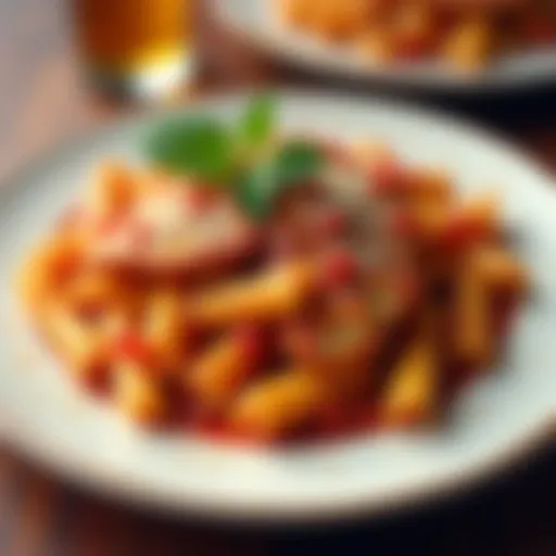 A vibrant plate of Cajun Chicken Pasta showcasing its rich colors and textures