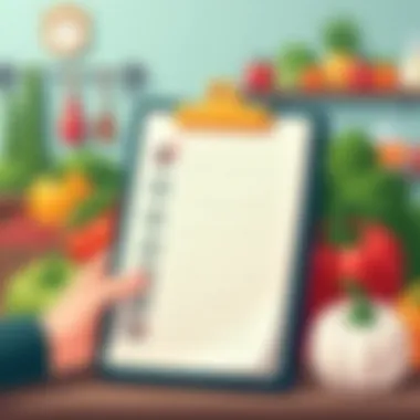 Efficient Grocery List Organization Organized grocery list with healthy items