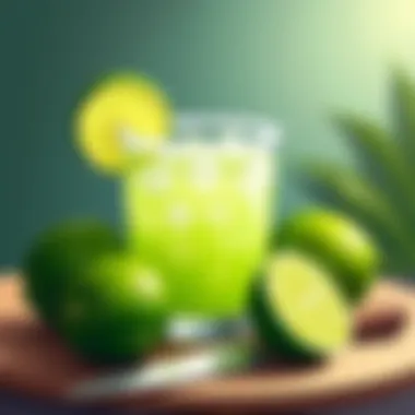 Fresh Limes for the Perfect Margarita Vibrant fresh limes with a knife ready for juicing