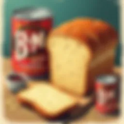 A vintage advertisement showcasing B & M Canned Bread