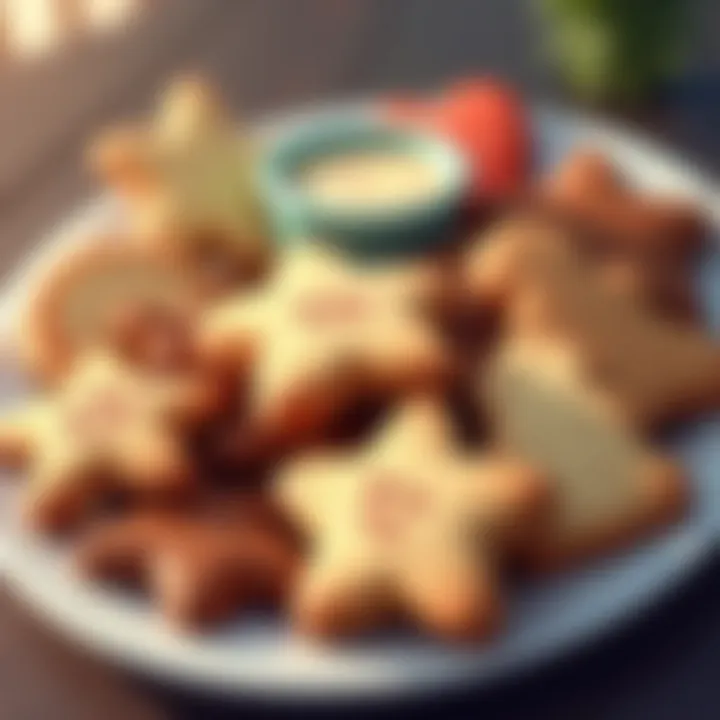 A beautifully presented platter of cookies baked in unique pans.