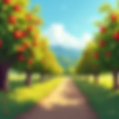 Roots of Flavor: The Orchard Origins A scenic orchard representing the origins of cider production
