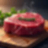 A succulent prime steak showcasing marbling and tenderness