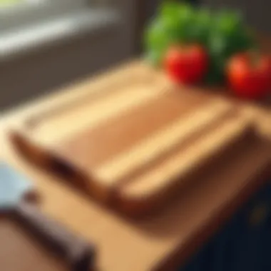 Custom Designs on Cutting Boards Custom-designed cutting board with unique shapes and patterns
