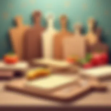 Variety of Cutting Board Materials Diverse array of cutting boards made from various materials