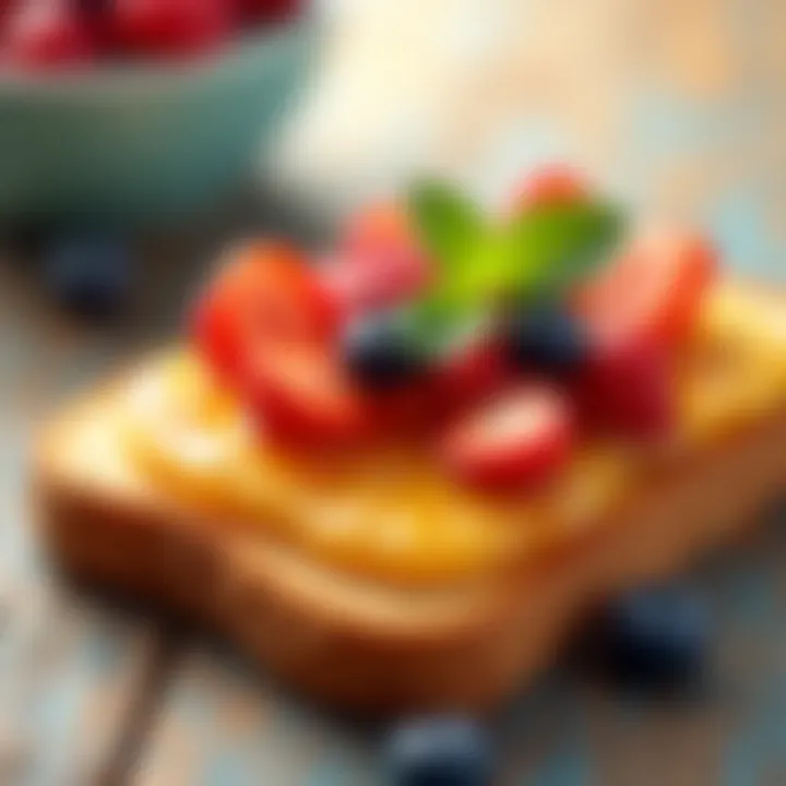 Manuka honey on a slice of toast with fresh fruit