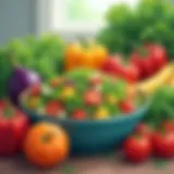 Vibrant assortment of fresh vegetables