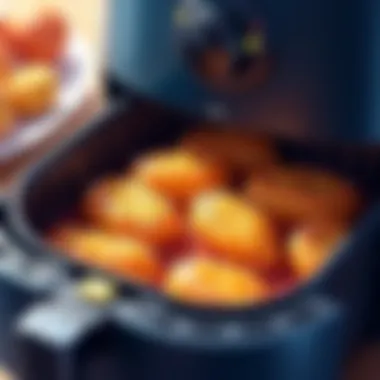 Close-up of the cooking technology inside the Oster Air Fryer