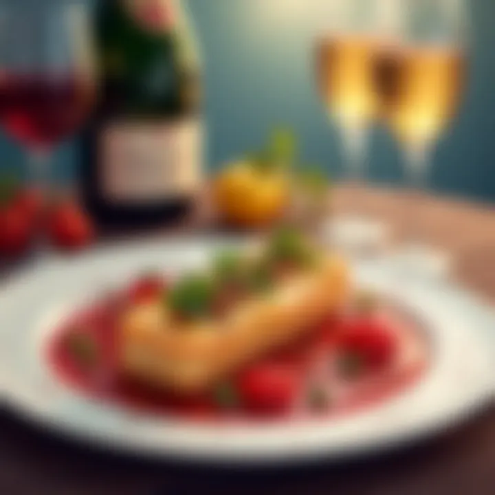 Innovative recipes featuring wine and champagne