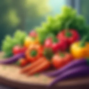 An assortment of fresh vegetables on a wooden table