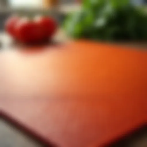 A close-up view of a heat resistant cooking mat showcasing its texture and durability