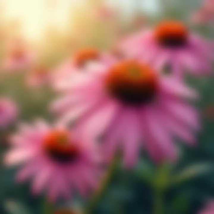 Close-up of fresh Echinacea flowers