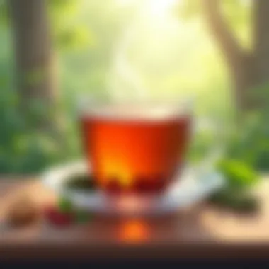 An herbal tea brewed from immunity-enhancing herbs