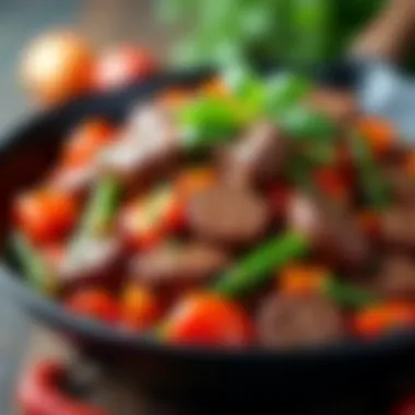 Beef stir-fry with vibrant spices and textures