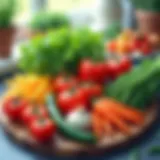 Colorful assortment of fresh ingredients