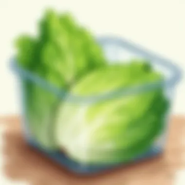 Proper storage container for lettuce