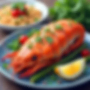 An array of colorful seafood dishes showcasing variety and nutrition