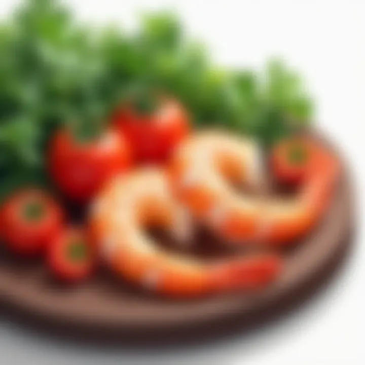 An array of fresh ingredients used to enhance shrimp flavor.