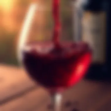 A close-up of a glass of port wine highlighting its rich color and texture