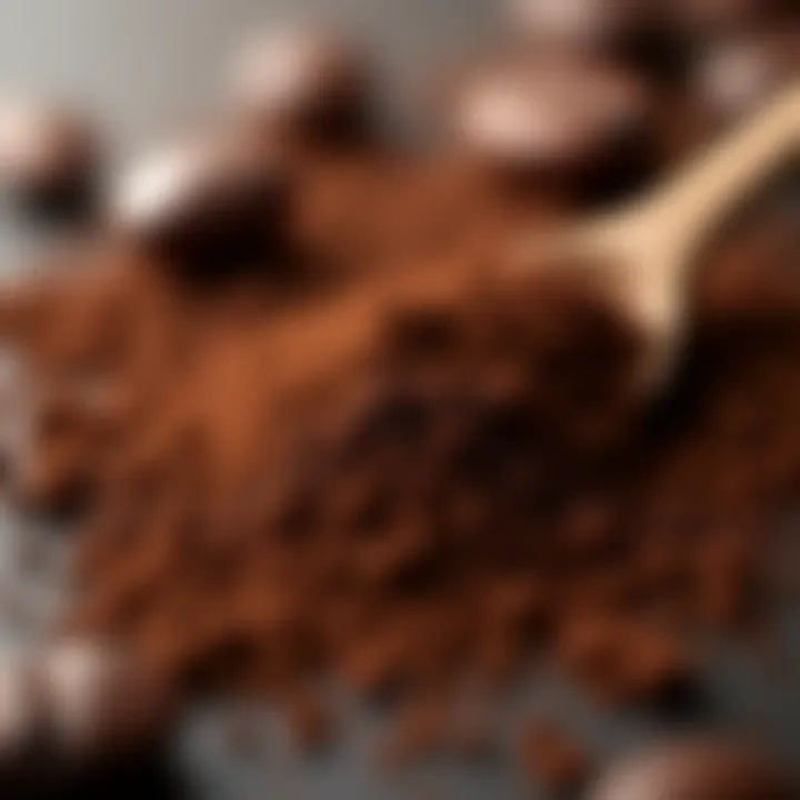 A close-up of coffee grounds with unique textures and shades